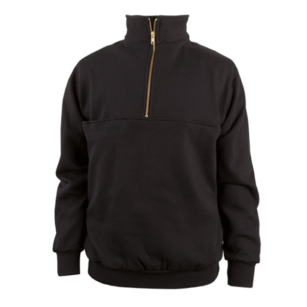 01 Black Firefighters<BR> Zip Turtleneck