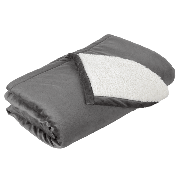 13 Embroidered Grey Blanket