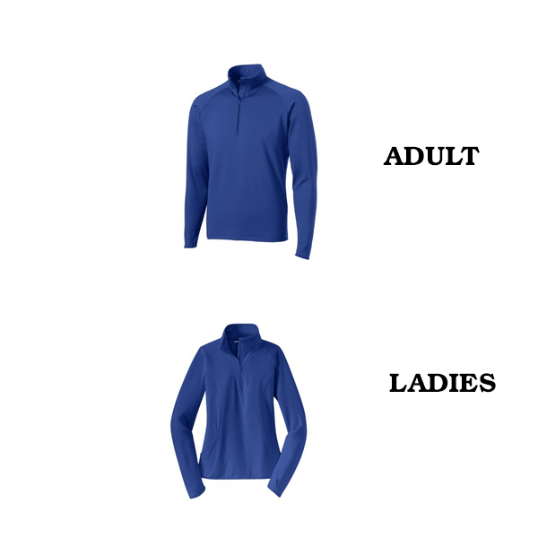 10 Adult and Ladies Quarter Zip Pullover
