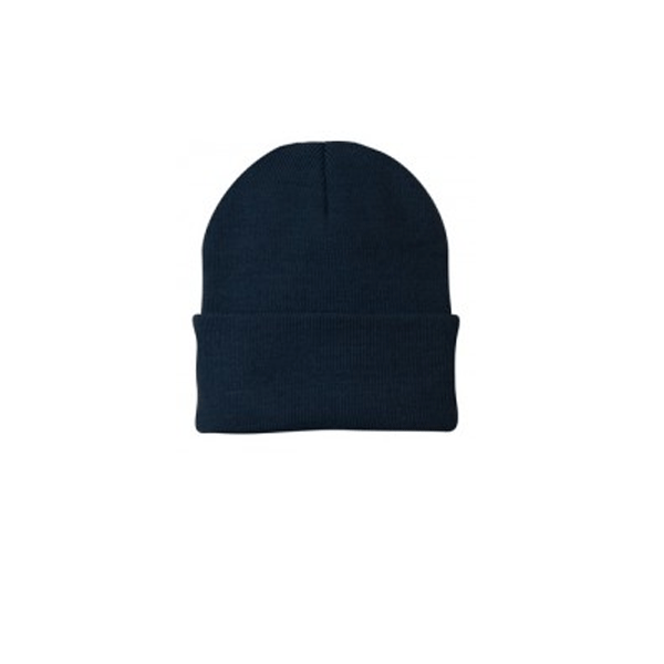 13 Navy Cuffed Knit Tossel hat