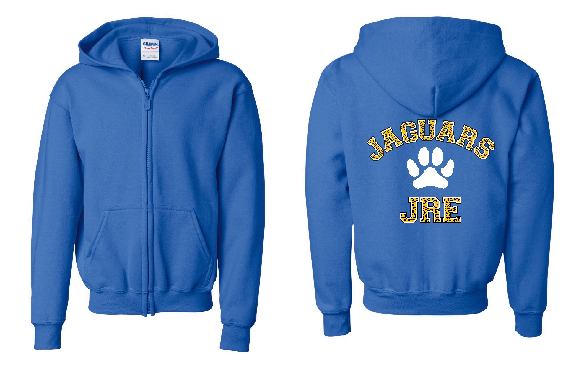 1004 Jackman Glitter Paw Zip Up Hoodie