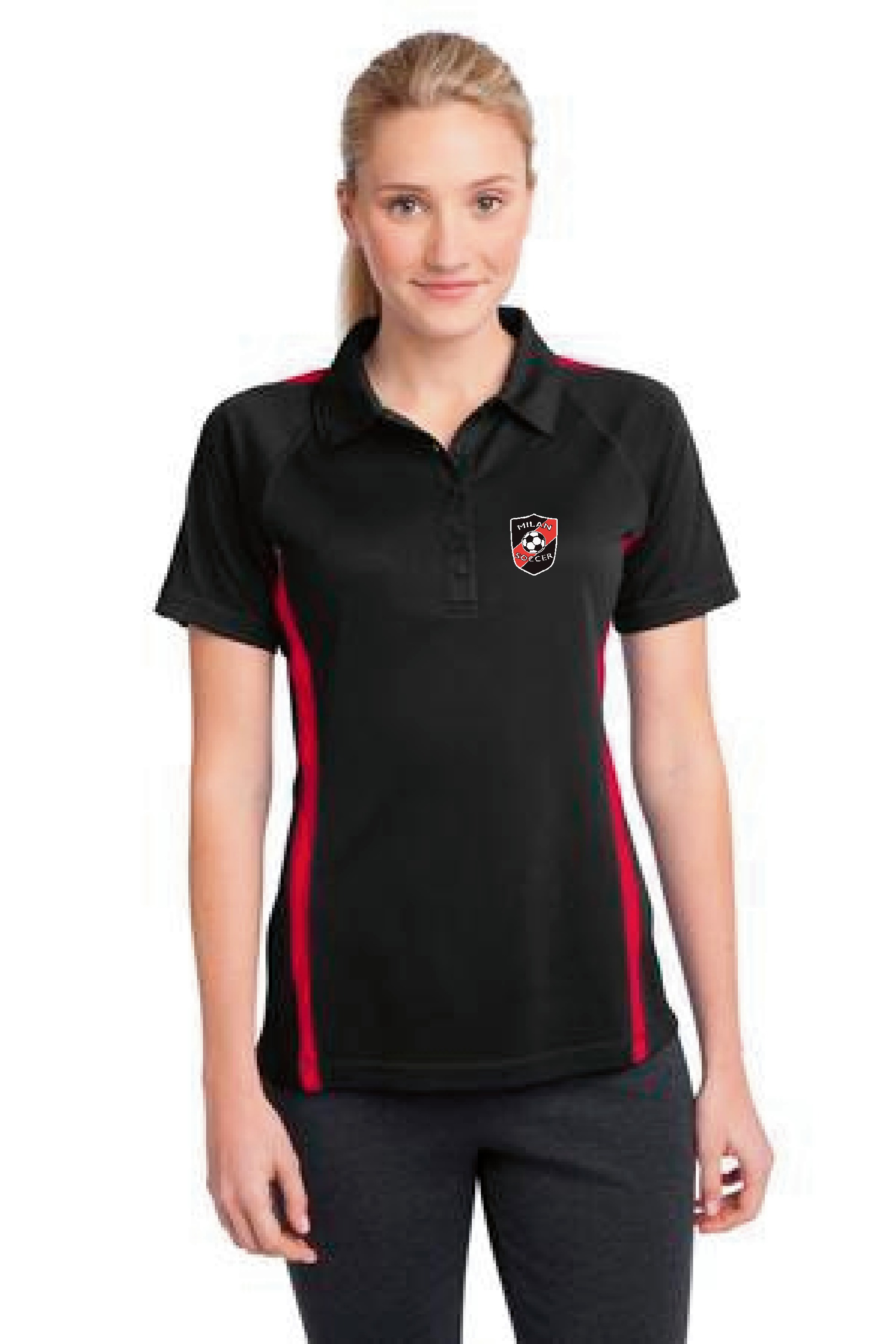 1009 - Ladies Sport-Tek PosiCharge Micro-Mesh Colorblock Polo - Embroidered