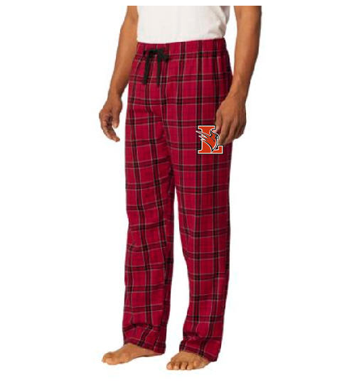 4-DT1800 Red Plaid Lawrence Young Men Flannel Pants