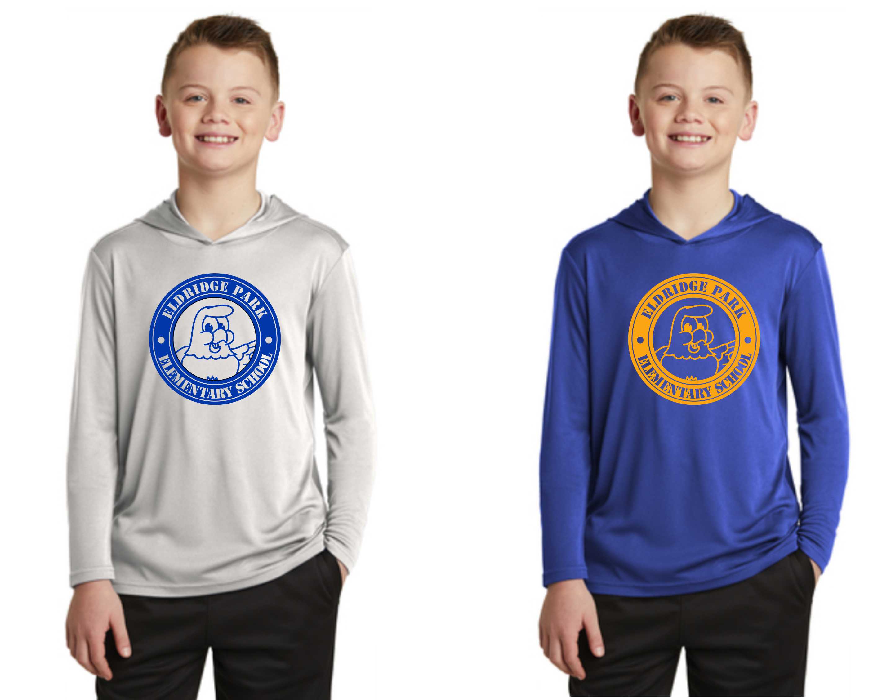 1b-YST358 Screen Printed Sport-Tek Youth PosiCharge Competitor Hooded Pullover T-shirt