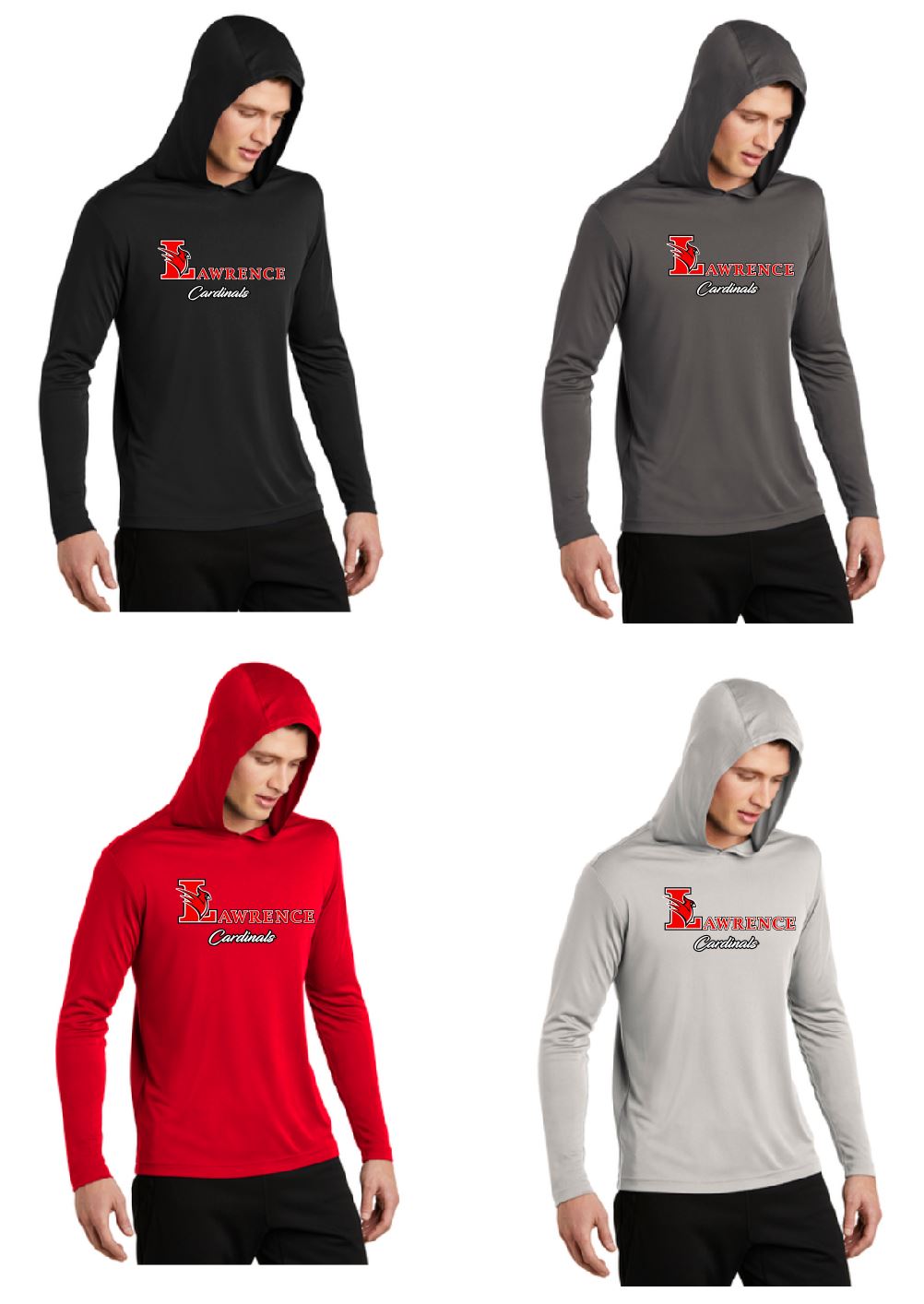 1-ST358 Lawrence Hooded performance T-shirt