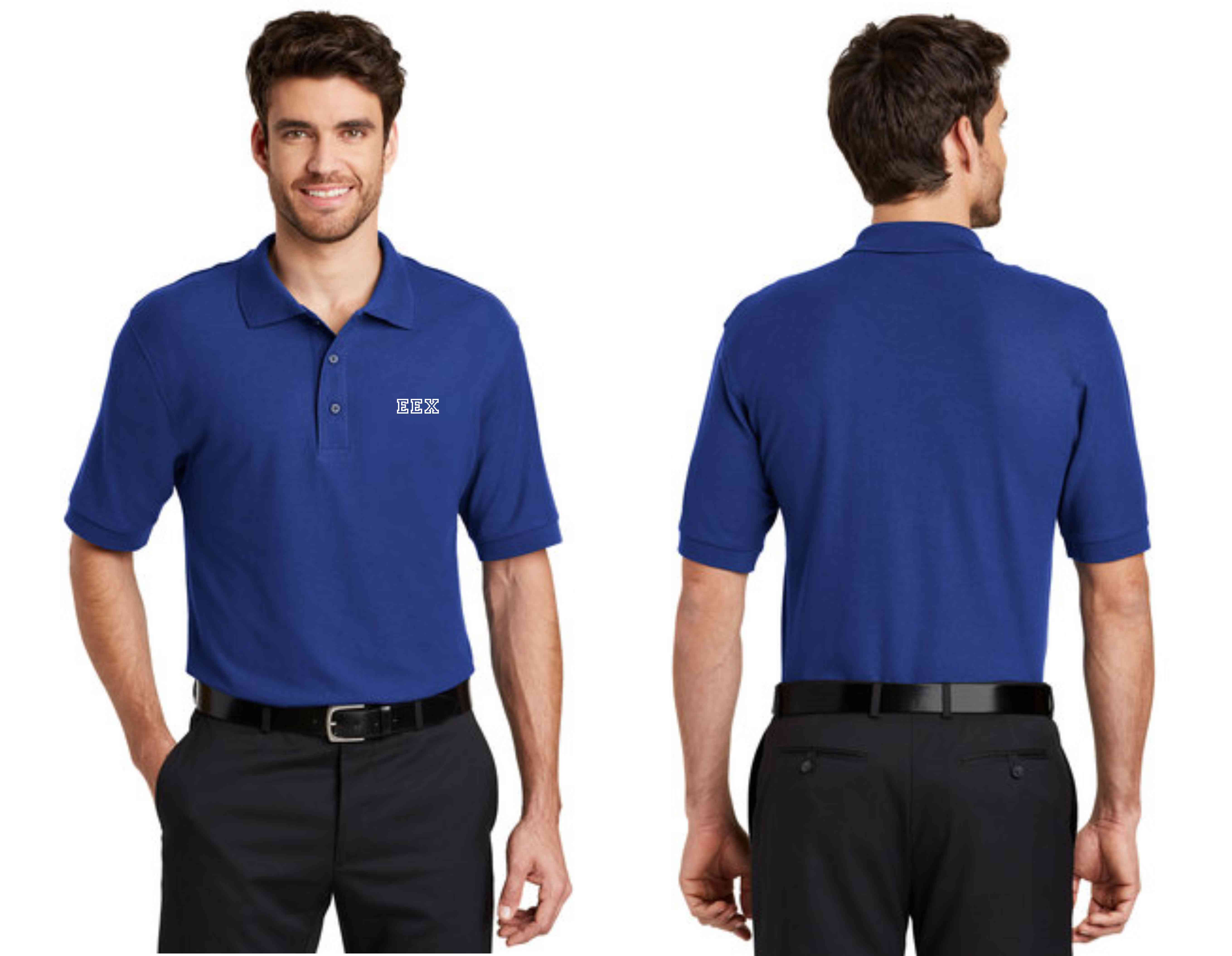 1c-K500 Embroidered Unisexcotton/poly blend pique polo