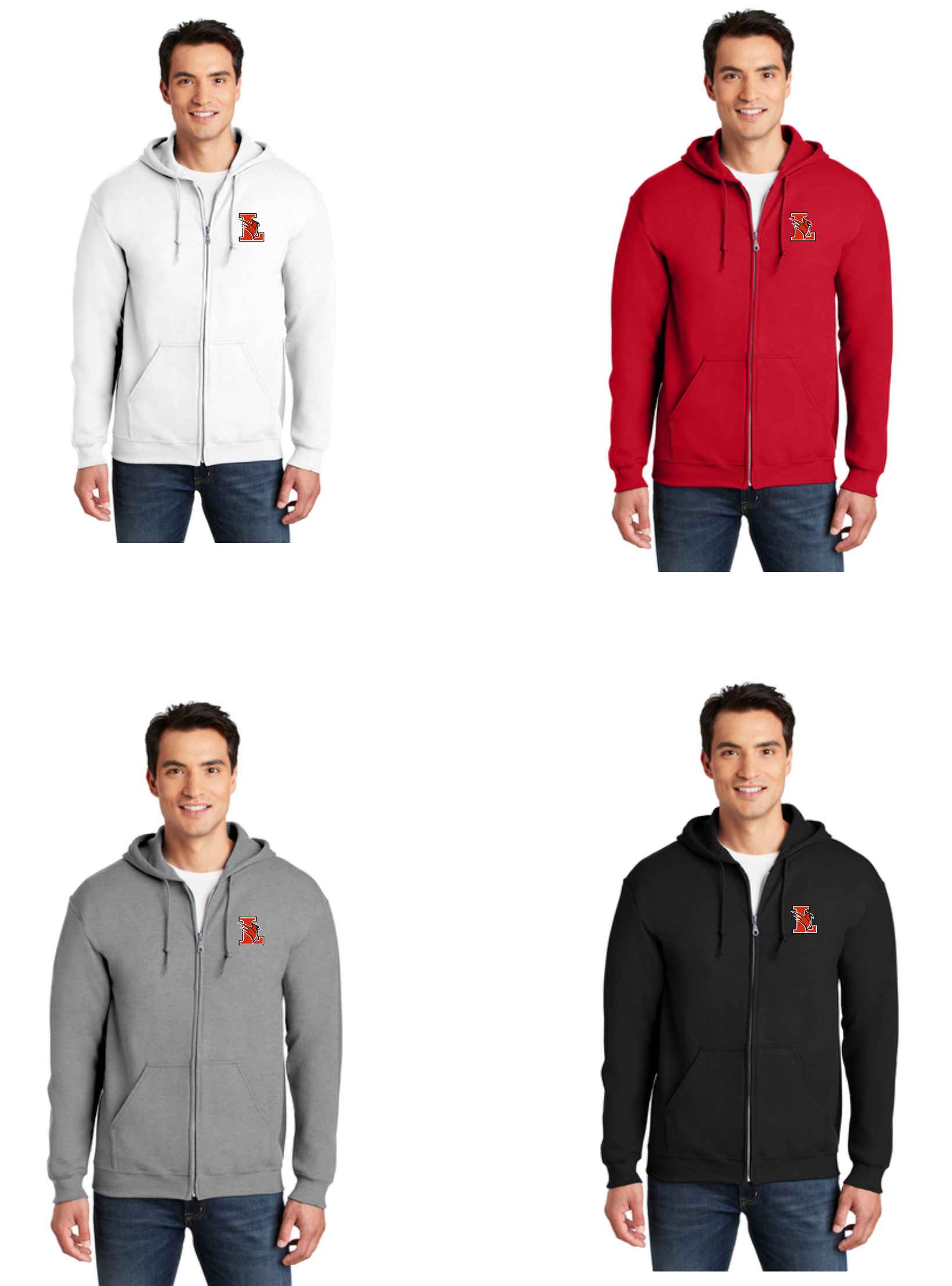 2-18600 Embroidered Gildan - Heavy Blend Full-Zip Hooded Sweatshirt