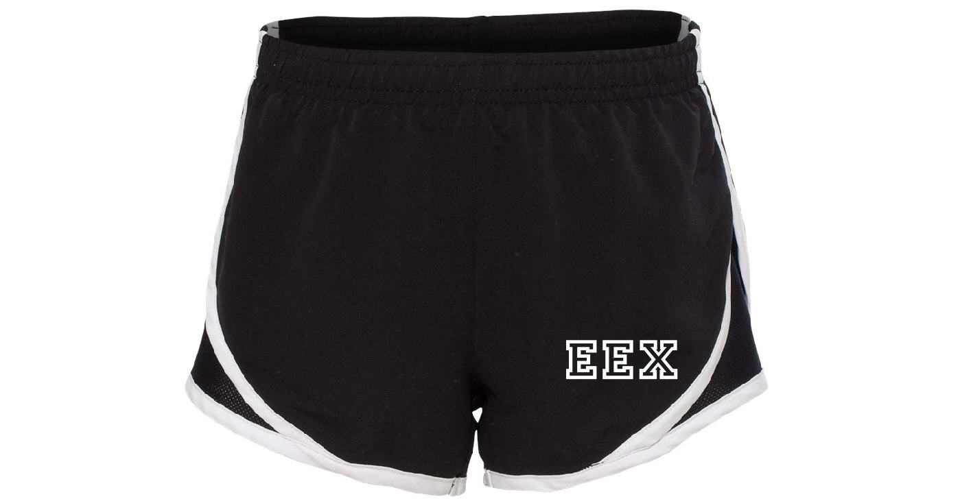 2-P62Y Screen Printed Boxercraft GIRLS (YOUTH) ' Velocity Running Shorts