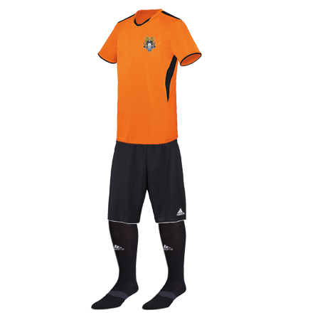 Orange Jersey-Adidas Black Short-Adidas Black Socks