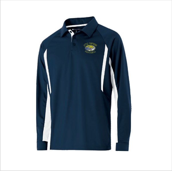 18 Holloway 222532 Mens Navy / White Long Sleeve Polo