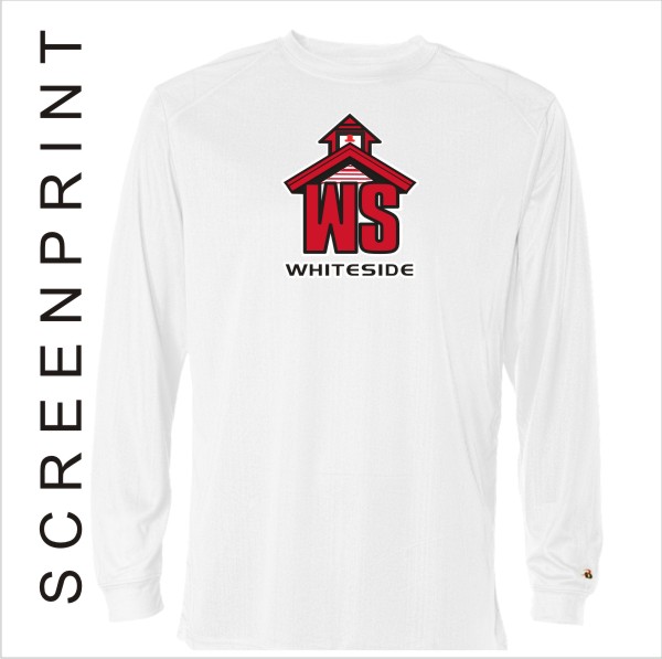 08 Badger 2104 / 4104 LS Core Tee w Front Print