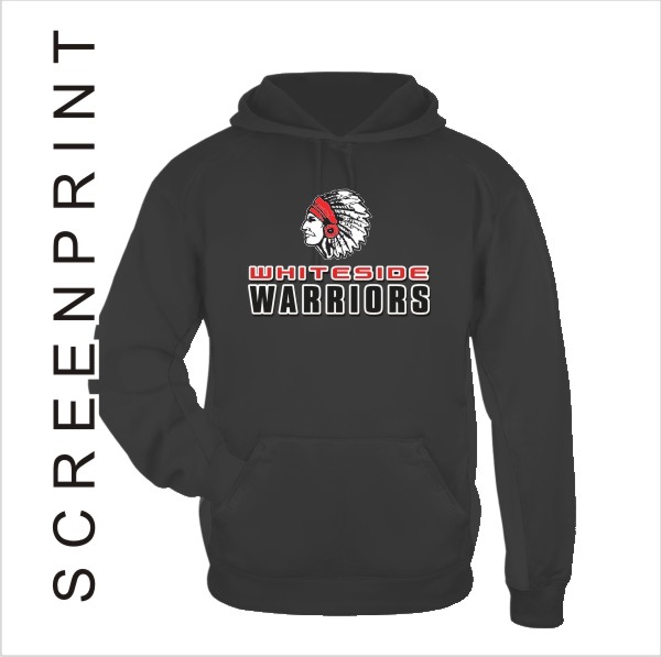 15 Badger 1454 / 2454 Sport Blend Hoodie w Front Print
