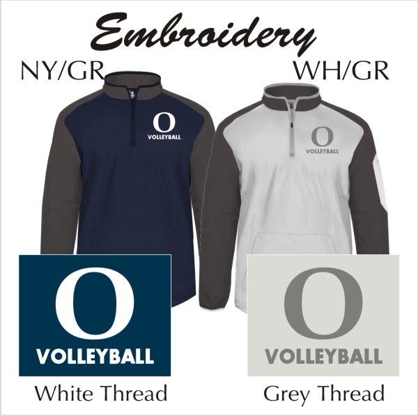 07 Badger 7640 1/4 Zip Field Pullover w Left Chest Embroidery