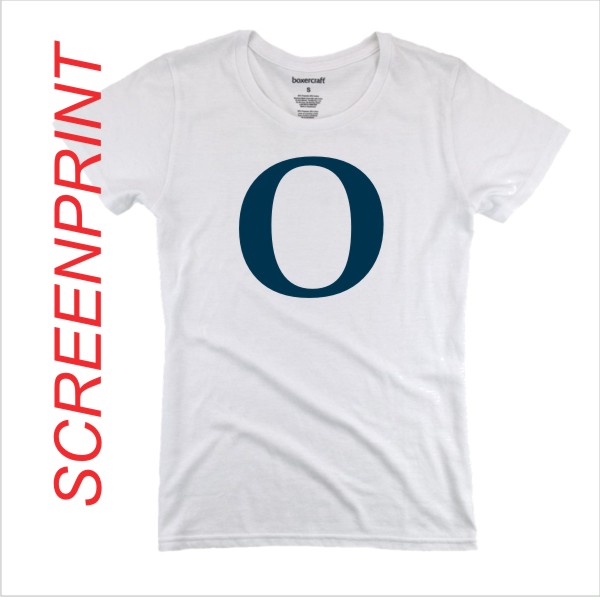 10 Boxercraft T24 Ladies White Flirty Crewneck with Front Print