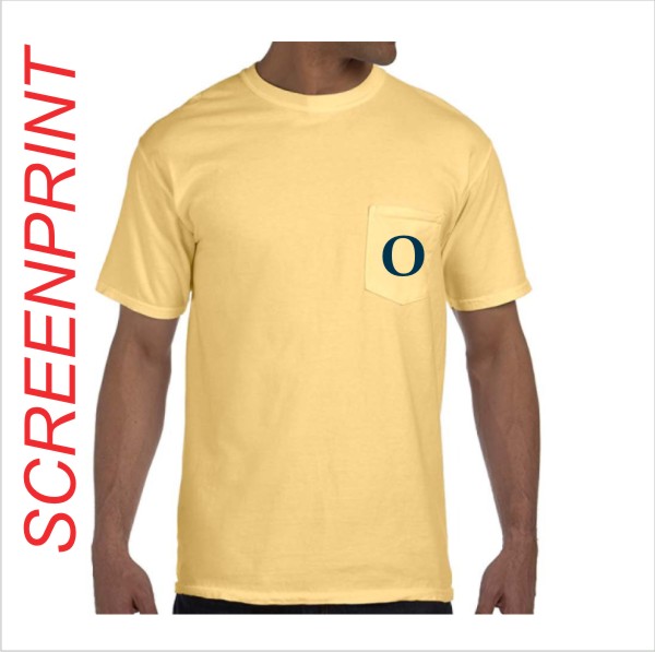 13 Comfort Colors 6030CC Butter Colored Heavyweight Pocket Shirt w Pocket Print