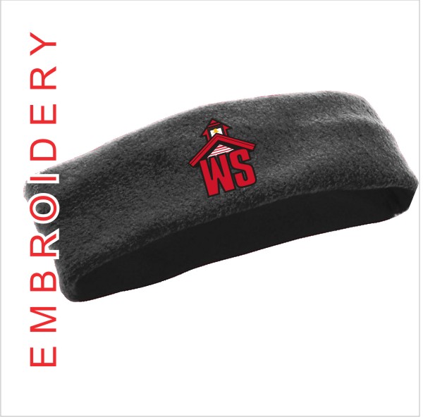 18 Augusta 6745 Chill Fleece Headband with Embroidery