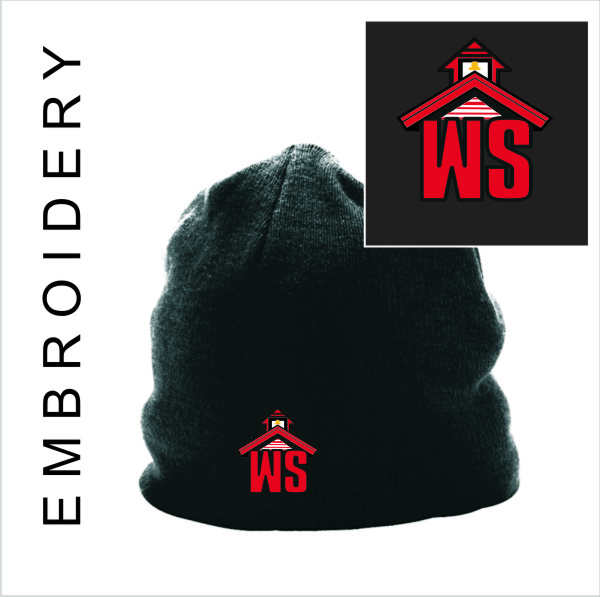 19 Augusta 6815 Knit Beanie with Embroidery