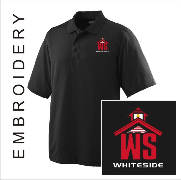 16 Augusta 5095 Adult Wicking Polo with Left Chest Embroidery
