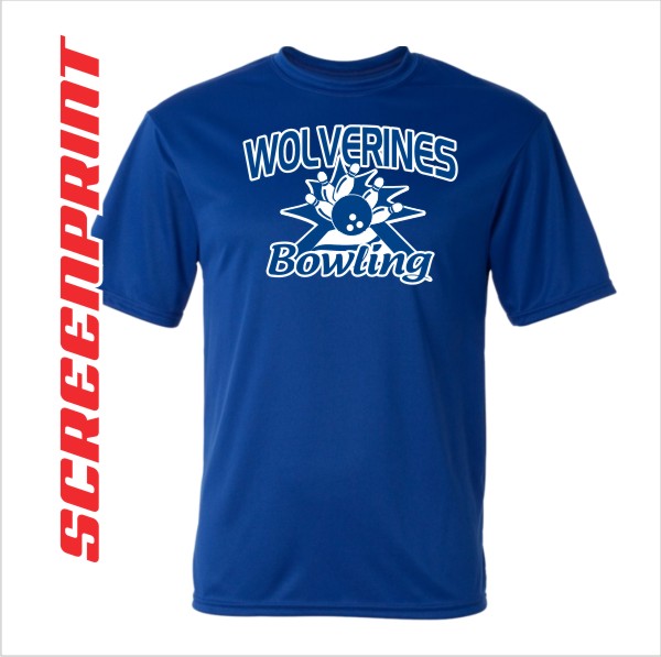 02 Badger C2 5100 Short Sleeve Wicking w Front Print