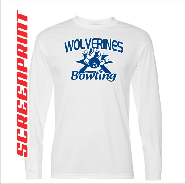 03 Badger C2 5104 Long Sleeve Wicking w Front Print