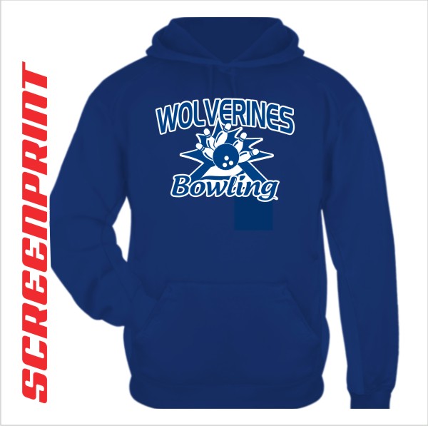 04B Badger 1454 Performance Hoodie w Front Print