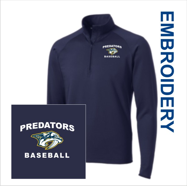 09 Sporttek ST850 1/2 Zip Wick Pullover w Embroidery