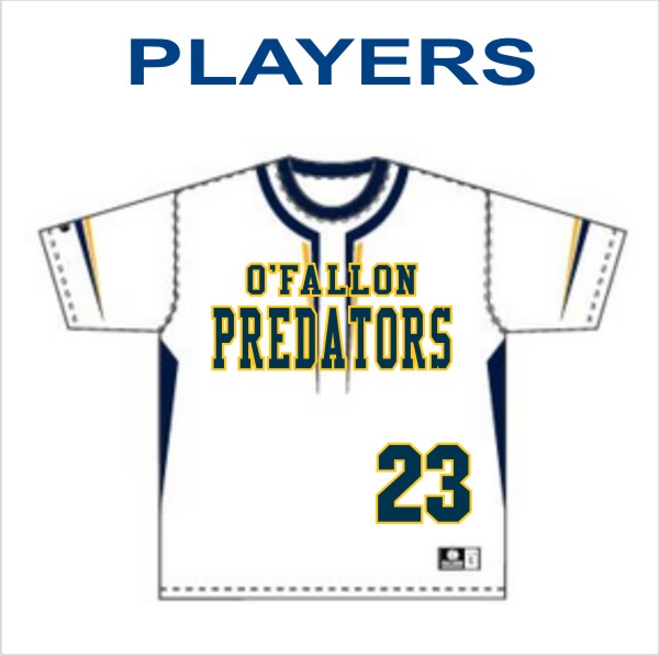16 Holloway 228137 White/Navy/Gold Youth Baseball Crew w Front Print and Numbers