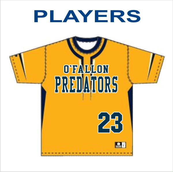 17 Holloway 228137 Gold/Navy/White Youth Baseball Crew with Front Print and Numbers
