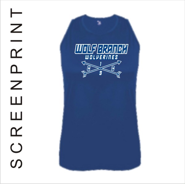 07 Badger 8962 Womens B Core Tank w Front Print