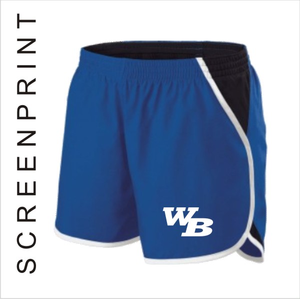 09 Holloway 229325 229425 Girls Ladies Energize Shorts w Left Leg Print