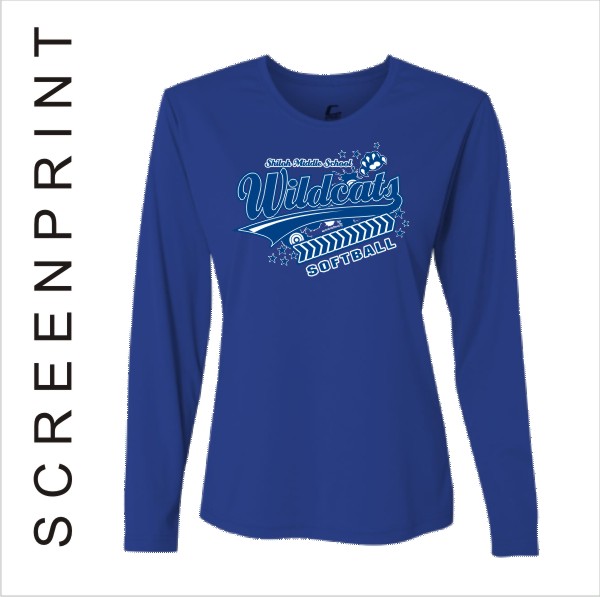 05 Badger C25604 Ladies Wicking Shirt with Front Print