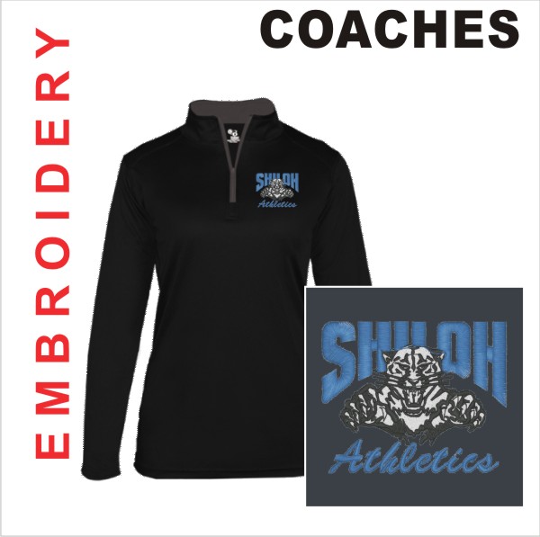 12 Badger 4103 Womens B-Core 1/4 Zip with Left Chest Embroidery