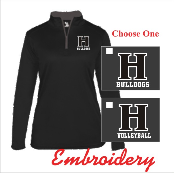 05 Badger 4103 B Core Womens 1/4 Zip w Left Chest Embroidery