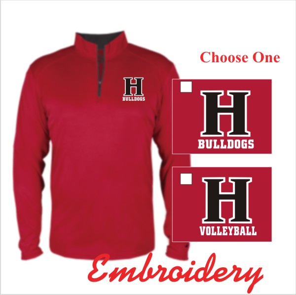 06 Badger 4102 B Core Mens 1/4 Zip w Left Chest Embroidery
