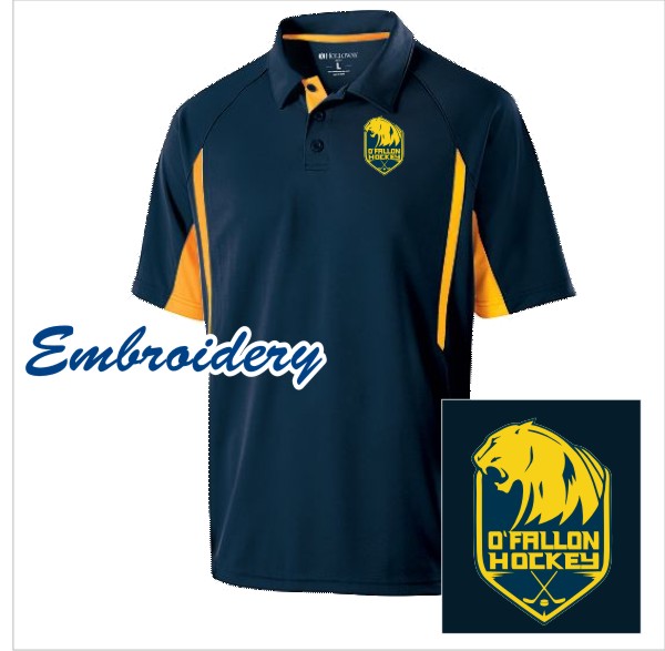 09 Holloway 222530 Mens Avenger Polo Navy/Gold with Left Chest Embroidery