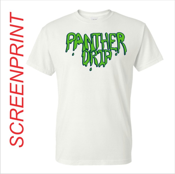 00 Gildan G800 White Short Sleeve Shirt with 2 Color Front Print