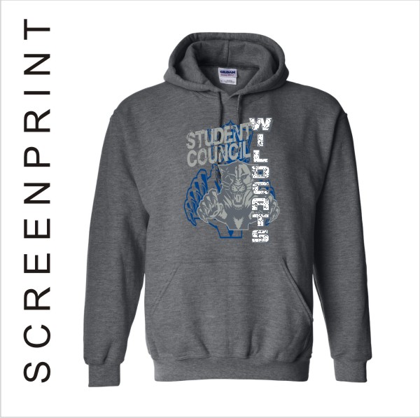 03 Gildan - Heavy Blend Hooded Sweatshirt - 18500 with 3 Color Front Print