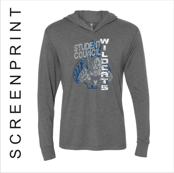 04 Next Level N6021 Premium Heather Hooded Tee with 3 color front print
