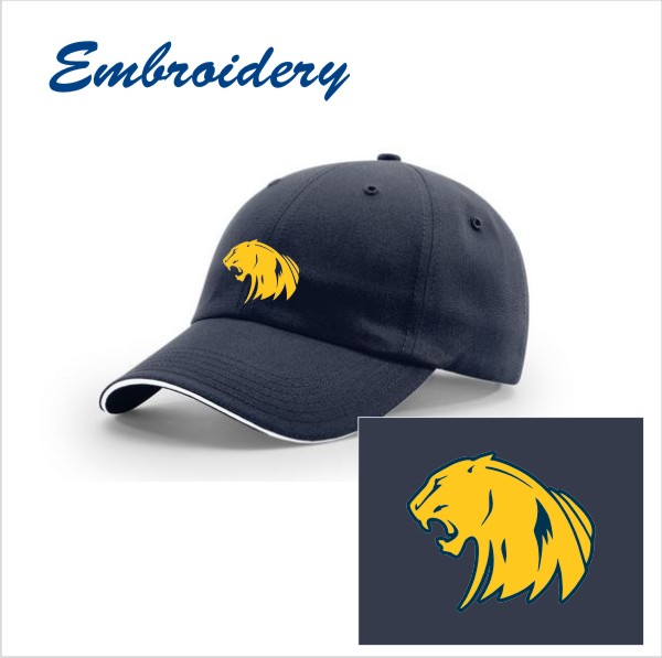 24 Richardson R66 Unstructured Sandwich Visor Navy / White with Embroidery