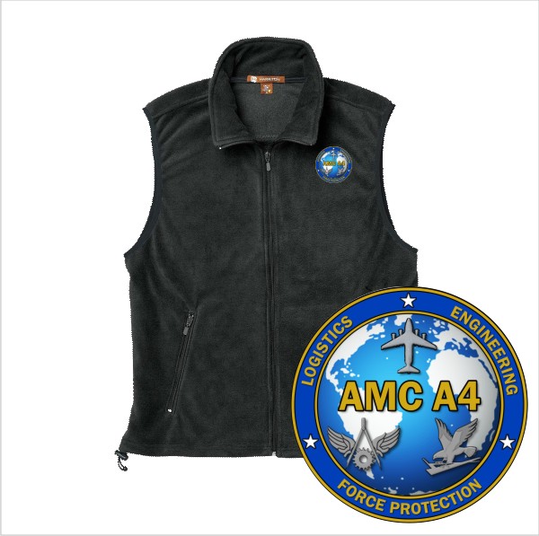 17 Harrington M985 Fleece Vest with Left Chest Embroidery
