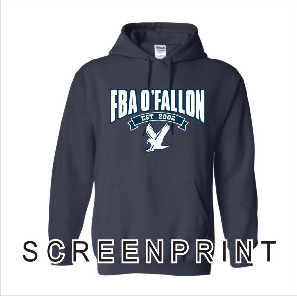 04 Gildan G185 Hoody Navy with Front Print