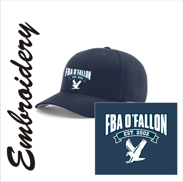 17 Richardson 585 Wool Bld R Flex Solid Navy with Embroidery