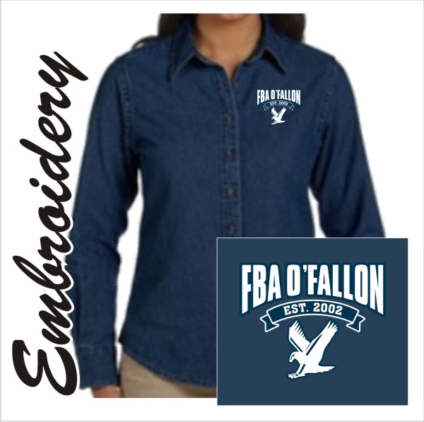 14B Harrington M550W Ladies Dark Denim with Left Chest Embroidery