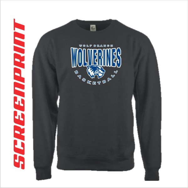 08 Badger 5521 / 5501 C2 Fleece Crew with Front Print
