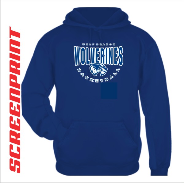 10 Badger 1454 Performance Hoodie with Front Print