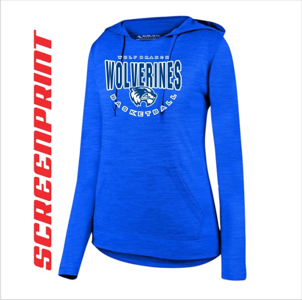 12 Augusta 2907 Ladies Shadow Tonal Hoodie with Front Print
