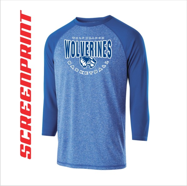 13 Holloway 222538 3/4 Sleeve Typhoon Tee with Front Print