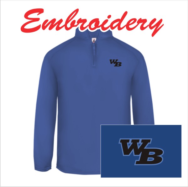 17 Badger 1480 Performance Fleece 1/4 Zip Pullover with Embroidery