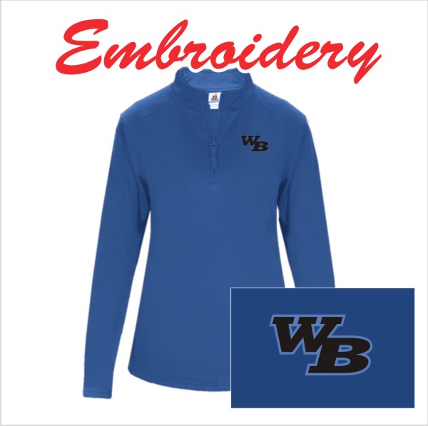 18 Badger 1486 Womens Fleece 1/4 Zip Pullover with Embroidery