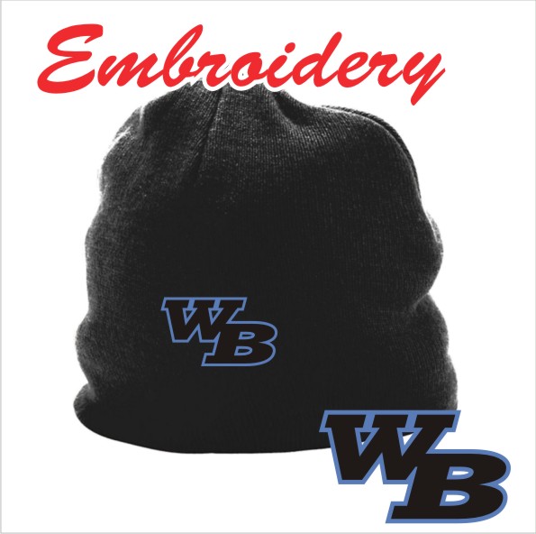 20 Augusta 6815 Knit Beanie with Embroidery